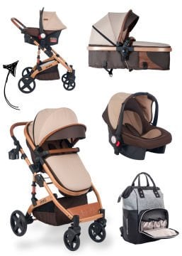 Joell Truva Travel Sistem Bebek Arabası - Anne Bakım Çantası Set