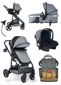 Joell Truva Travel Sistem Bebek Arabası - Anne Bakım Çantası Set