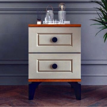 Panjur 2 Çekmeceli Komodin / Komple MDF / Aytaşı