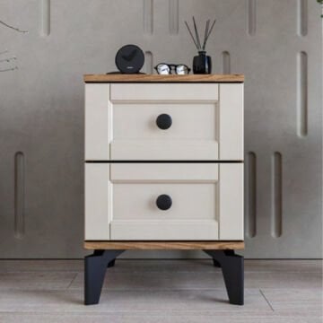 Silva 2 Çekmeceli Komodin / Komple MDF / Aytaşı