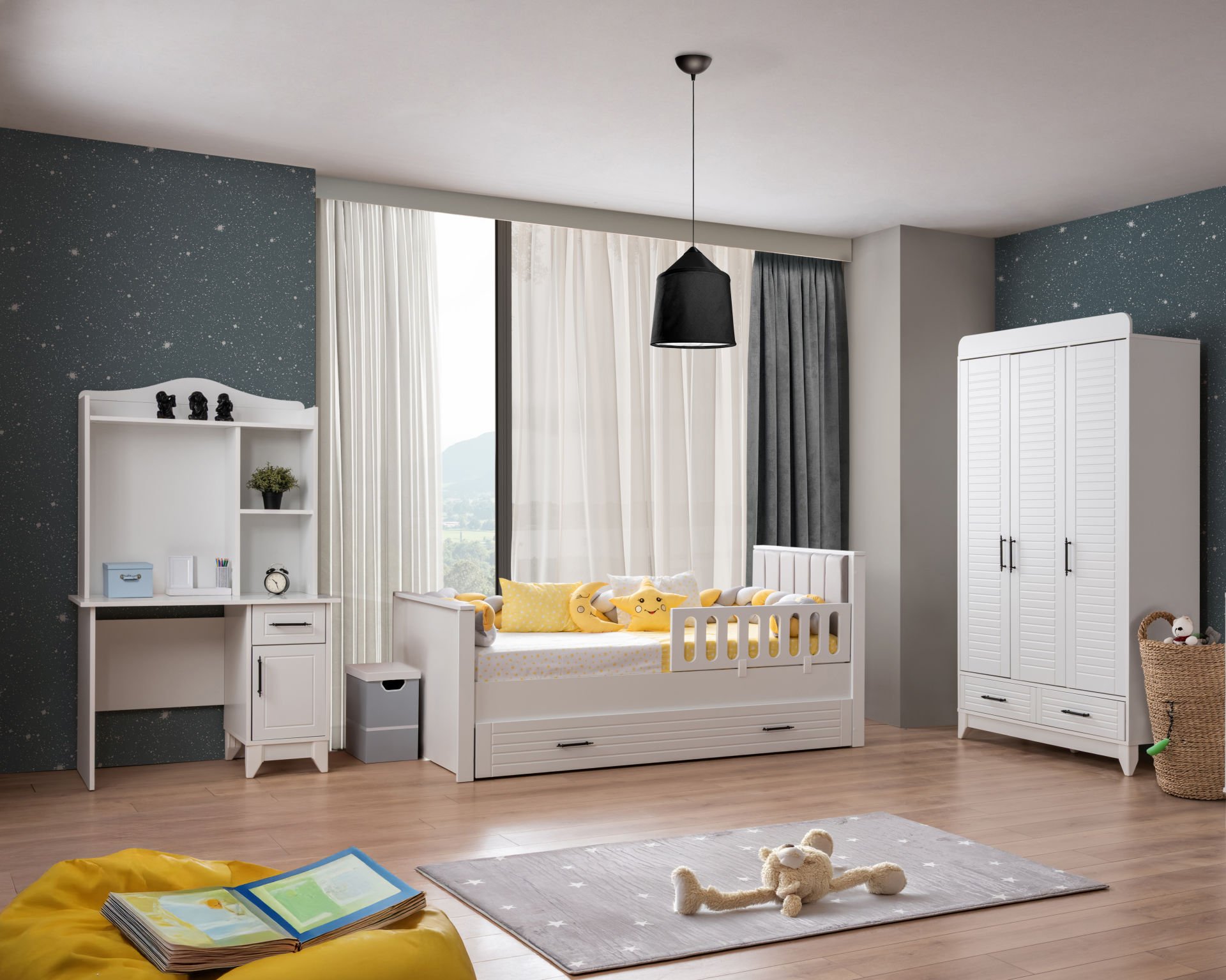 Panjur Beyaz Çocuk Odası