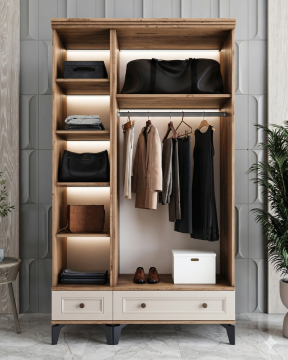 Loren 3 Kapılı Dolap  / Komple MDF / Aytaşı