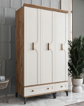 Loren 3 Kapılı Dolap  / Komple MDF / Aytaşı