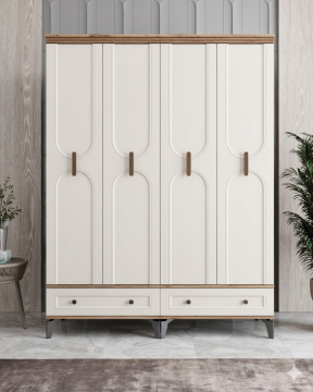 Loren 4 Kapılı Dolap / Komple MDF / Aytaşı