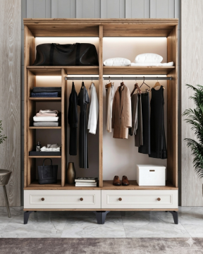 Loren 4 Kapılı Dolap / Komple MDF / Aytaşı