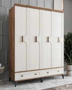 Loren 4 Kapılı Dolap / Komple MDF / Aytaşı