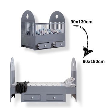 Lotus Uzayan Karyola - Gri