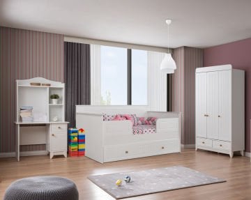 Paris Beyaz Sedir Çocuk Odası