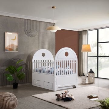 Lotus Uzayan Karyola - Beyaz