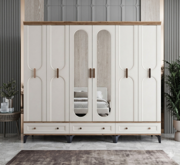 Loren 6 Kapılı Dolap / Komple MDF / Aytaşı