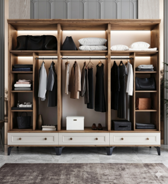 Loren 6 Kapılı Dolap / Komple MDF / Aytaşı