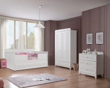 Mira Beyaz Sedir Çocuk Odası