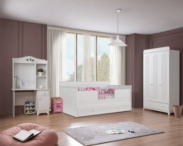 Mira Beyaz Sedir Çocuk Odası