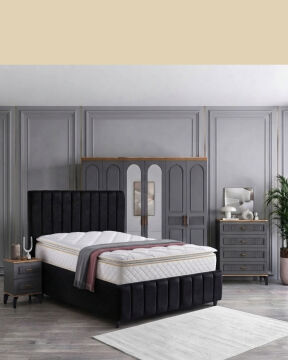 Libra Yatak Odası / Komple MDF / Antrasit
