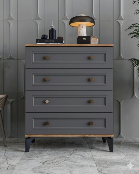 Loren Yatak Odası / Komple MDF / Antrasit