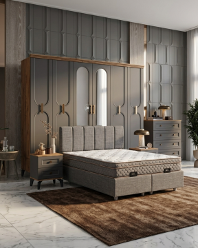 Loren Yatak Odası / Komple MDF / Antrasit