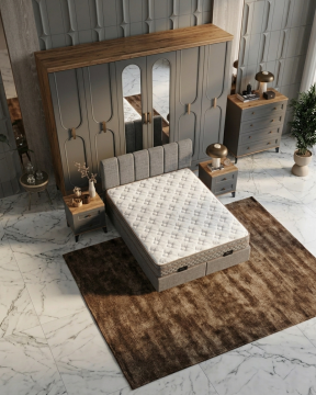 Loren Yatak Odası / Komple MDF / Antrasit