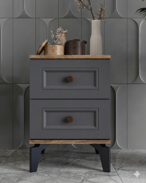 Loren Yatak Odası / Komple MDF / Antrasit
