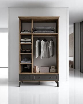 Karin Genç Odası / Çocuk Odası / Komple MDF / Antrasit