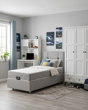 Karin Genç Odası / Çocuk Odası / Komple MDF / Beyaz