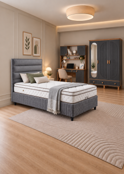 Milen Genç Odası / Çocuk Odası / Komple MDF / Antrasit
