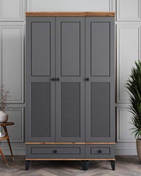 Panjur Genç Odası / Çocuk Odası / Komple MDF / Antrasit