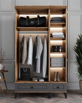 Panjur Genç Odası / Çocuk Odası / Komple MDF / Antrasit