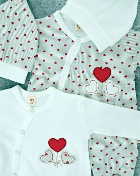 Yenidoğan 2'li Bebek Tulum Seti / &100 Pamuk / 2 Adet Şapka Hediye / Kız Bebek