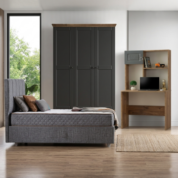Silva Genç Odası / Çocuk Odası / Komple MDF / Antrasit
