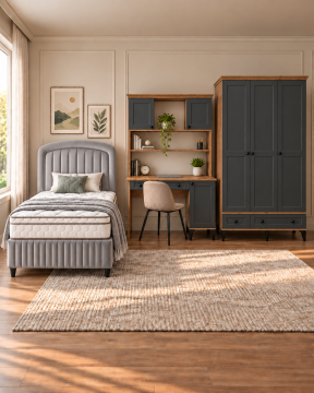 Silva Genç Odası / Çocuk Odası / Komple MDF / Antrasit