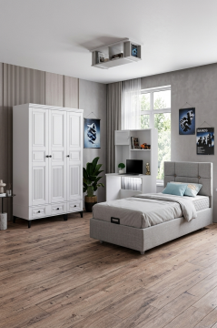 Terra Genç Odası / Çocuk Odası / Komple MDF / Beyaz