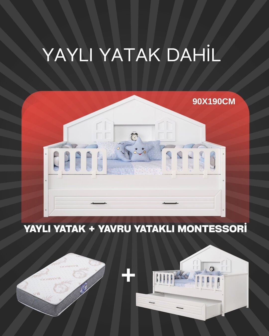 Ottoman Montessori / Bambo Yatak Dahil