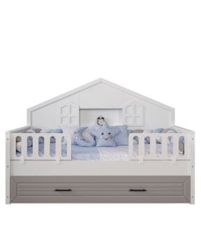 Ottoman Grey Montessori / Bambo Yaylı Yatak Dahil