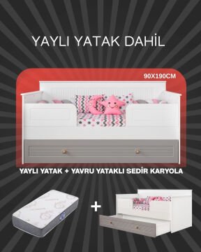Tokyo Yavrulu Sedir Karyola / Bambo Yaylı Yatak Dahil