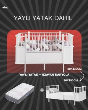 Riva Beşik / Uzayan Karyola / Bambo Yaylı Yatak Dahil
