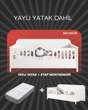 Etap Montessori Karyola / Bambo Yaylı Yatak Dahil