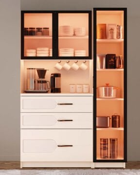 Açelya Kahve Köşesi / Komple MDF / Led Işıklı / Large