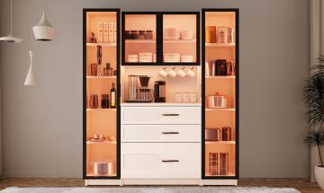 Açelya Kahve Köşesi / Komple MDF / Led Işıklı / Mega