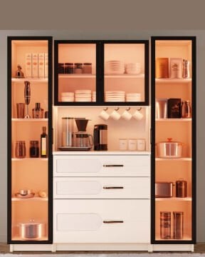 Açelya Kahve Köşesi / Komple MDF / Led Işıklı / Mega