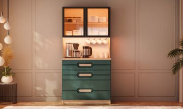 Begonya Kahve Köşesi / Komple MDF / Led Işıklı