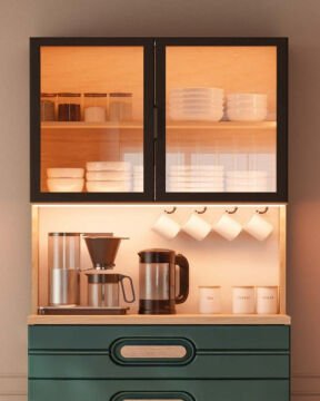 Begonya Kahve Köşesi / Komple MDF / Led Işıklı