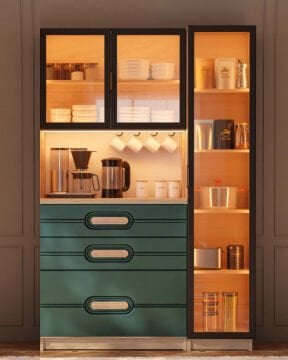 Begonya Kahve Köşesi / Komple MDF / Led Işıklı / Large