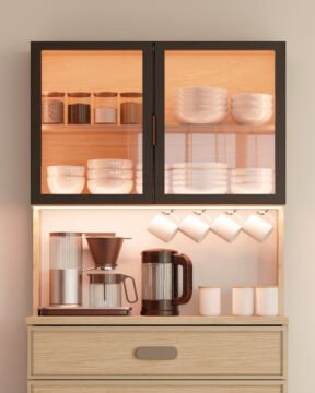 Karanfil Kahve Köşesi / Komple MDF / Led Işıklı