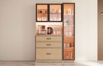 Karanfil Kahve Köşesi / Komple MDF / Led Işıklı / Large