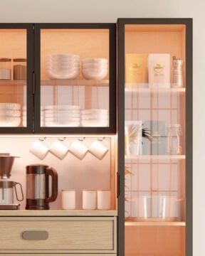 Karanfil Kahve Köşesi / Komple MDF / Led Işıklı / Large