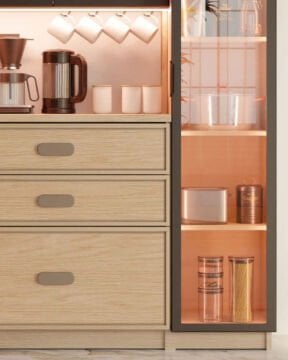 Karanfil Kahve Köşesi / Komple MDF / Led Işıklı / Large