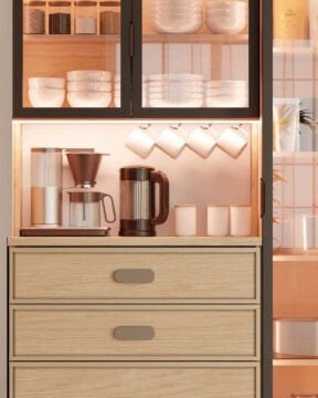 Karanfil Kahve Köşesi / Komple MDF / Led Işıklı / Large