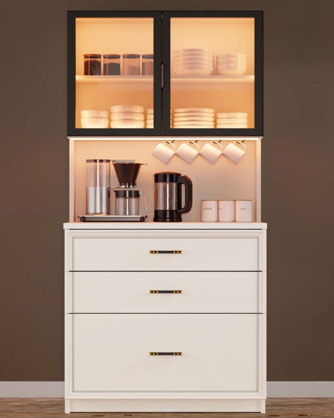 Kardelen Kahve Köşesi / Komple MDF / Led Işıklı