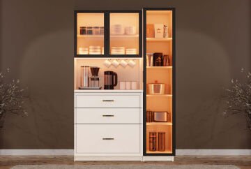 Kardelen Kahve Köşesi / Komple MDF / Led Işıklı / Large