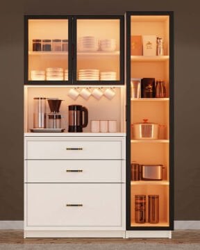 Kardelen Kahve Köşesi / Komple MDF / Led Işıklı / Large